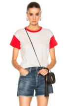 Rag & Bone/jean Colorblocked Vintage Tee In Red,white