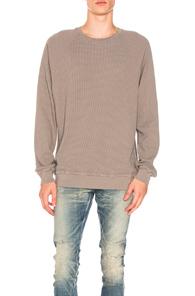 John Elliott Raglan Thermal Crew In Gray