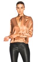 Michelle Mason For Fwrd Wrap Blouse In Neutrals,pink