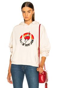 Re/done Oversized Love Struck Graphic Hoodie In Neutrals