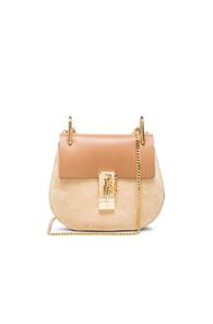 Chloe Mini Drew Leather & Suede Bag In Neutrals