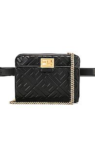 Fendi Upside Down Crossbody Bag In Black