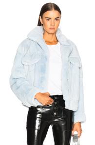 Sprung Dan Fur Jacket In Blue