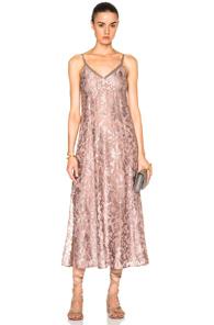 Kate Sylvester Claire Slip Dress In Pink,neutrals,metallics