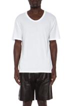 T By Alexander Wang Classic Low Neck Tee In White