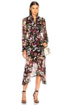 Equipment Palo Dress In Black,floral,pink