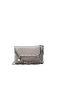 Stella Mccartney Falabella Fold Over Crossbody In Gray