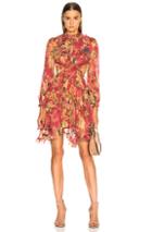 Zimmermann Melody Lace Up Short Dress In Floral,red