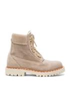 Balmain Suede Taiga Boots In Neutrals