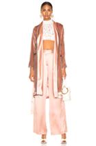 Fleur Du Mal Velvet Smoking Robe In Pink