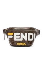 Fendi Fendi Mania Logo Fanny Pack In Brown