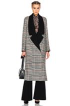 Lanvin Plaid Wool Coat In Gray,checkered & Plaid