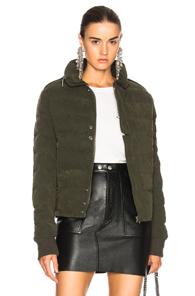 Saint Laurent Gabardine Military Parka In Green