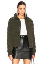 Saint Laurent Gabardine Military Parka In Green
