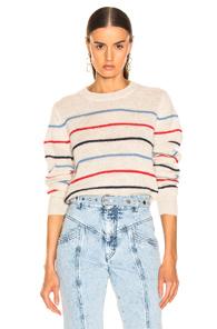 Isabel Marant Etoile Gian Sweater In Stripes,white