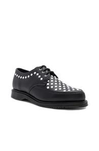 Dr. Martens Smooth Leather Rousden Stud Creepers In Black