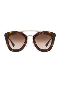 Prada Cat Eye Sunglasses In Brown,animal Print