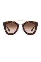 Prada Cat Eye Sunglasses In Brown,animal Print