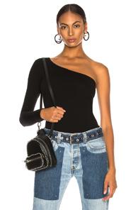 Joostricot Bodycon Asymmetric Long Sleeve Sweater In Black