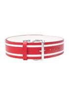Monse Racing Stripe Print Belt In Red,stripes