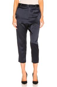 Nili Lotan Silk Paris Pant In Blue