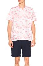 Engineered Garments Camp Shirt In Pink,white,animal Print
