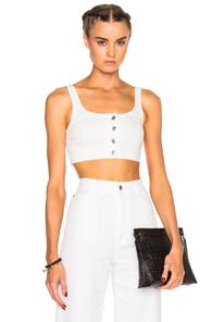 T By Alexander Wang Bustier Top In White