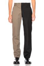 Gosha Rubchinskiy Bicolor Pant In Black,green