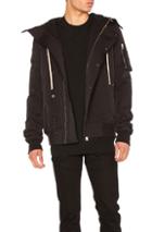 Drkshdw By Rick Owens Short Hooded Bomber Jacket In Black
