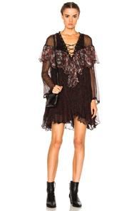Iro Karmen Dress In Black,abstract,red