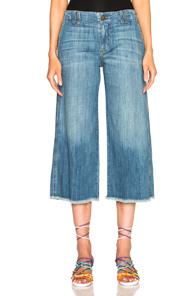 Current/elliott Cropped Hampden In Blue