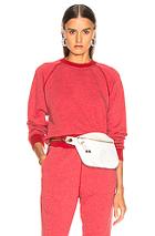 John Elliott Vintage Fleece Crew Sweatshirt In Red