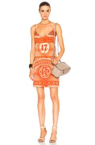 Givenchy Red Dollar Printed Mini Dress In Abstract,neutrals,red
