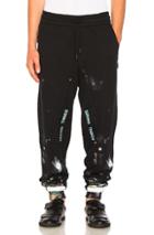 Off-white Diagonal Galaxy Brushed Sweatpants In Abstract,black