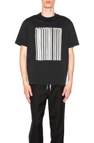 Alexander Wang Cracked Barcode Tee In Black
