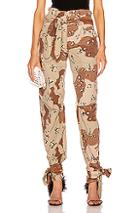 Re/done X Attico Pleated 80's High Rise Pant In Camo,neutral