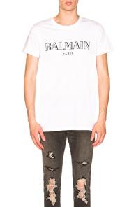 Balmain Paris Logo Tee In White