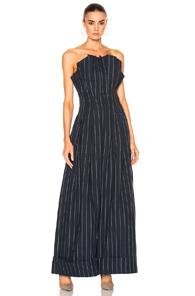 Jacquemus Jumpsuit In Blue,stripes