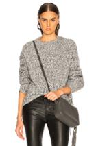 Helmut Lang Distressed Relaxed Long Sleeve Crew In Black,white