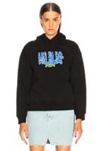 Vetements Graphic Fitted Hoodie In Black