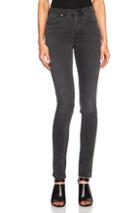 Acne Studios Pin Cotton-blend High Waisted Skinny In Black
