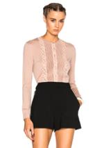 Red Valentino Shear Cardigan Sweater In Pink,neutrals
