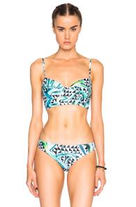 Mara Hoffman Aloe Underwire Bikini Top In Green,abstract,geometric Print