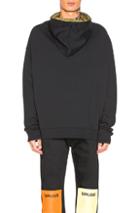 Raf Simons Oversized Hoodie In Black,plaid,yellow