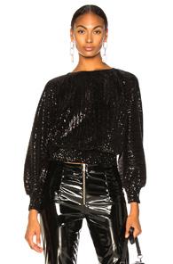Rta Pippa Sequin Top In Black