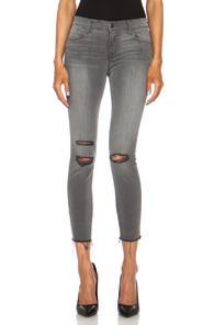 J Brand Cropped Mid Rise Skinny In Gray