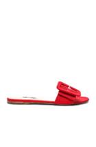 Attico Faille Jole Sandals In Red