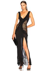 La Perla Quartz Garden Night Gown In Black