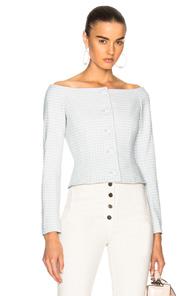 Brock Collection Jackie Jacket In Blue,checkered & Plaid