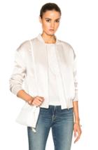 Frame Denim Satin Bomber In Neutrals